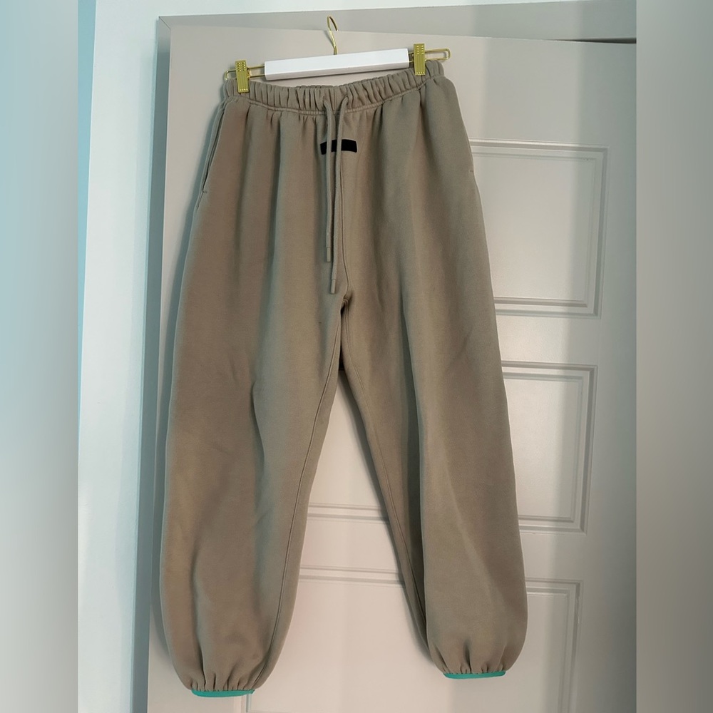 Fear of God Tan Track Pants with Elastic Cuffs